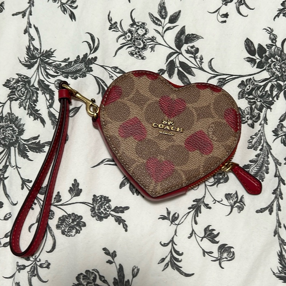 Coach heart coin wallet